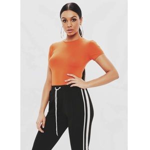 “Banana Republic” burnt orange soft stretch shirt